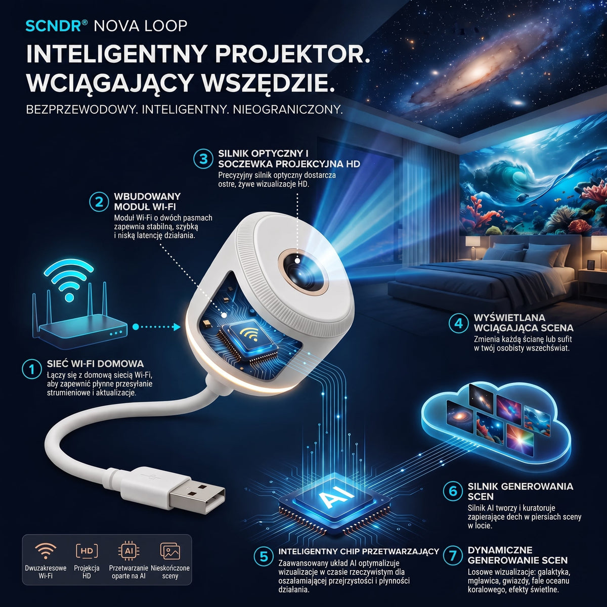 SCNDR® inteligentny projektor 5D – zdjęcie 5