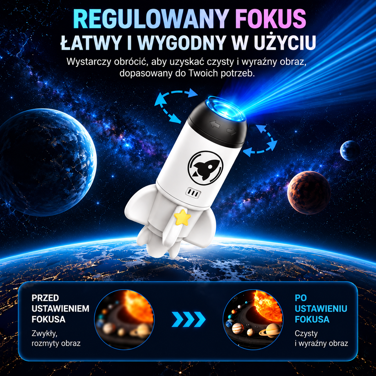 ⛄🚀 𝑺𝑪𝑵𝑫𝑹® HD Świąteczny Projektor – Plug & Play 🌲