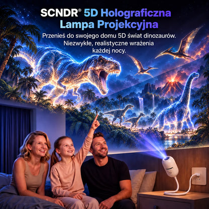 🌈🦖 𝑺𝑪𝑵𝑫𝑹® HD Świąteczny Projektor – Plug & Play 🌲