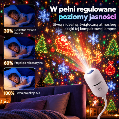 🌈⛄ 𝑺𝑪𝑵𝑫𝑹® HD Świąteczny Projektor – Plug & Play 🌲